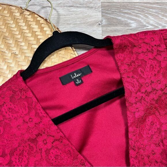 Lulus call me romantic red lace blouse - Picture 8 of 9